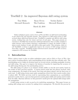 Trueskill 2: an Improved Bayesian Skill Rating System
