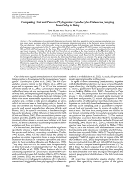 Comparing Host and Parasite Phylogenies: Gyrodactylus Flatworms Jumping from Goby to Goby