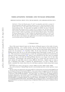 Arxiv:2006.09871V4 [Math.FA] 28 Apr 2021 Products