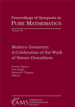 Modern Geometry: a Celebration of the Work of Simon Donaldson