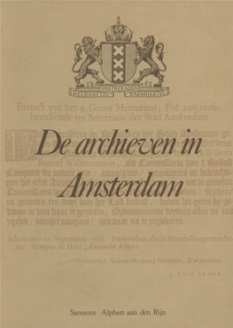 De Archieven in Amsterdam