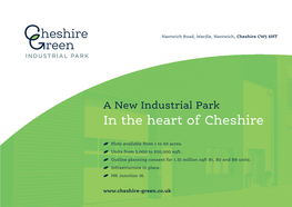 A New Industrial Park in the Heart of Cheshire