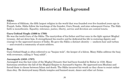 Historical Background