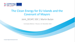 Joint Sustainable Energy and Climate Plans