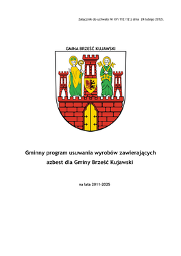 Gminny Program Usuwania Wyrobów Zawierających Azbest Dla Gminy Brześć Kujawski