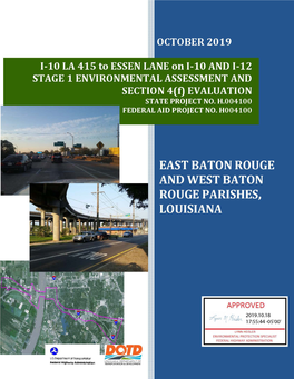 Environmental Assessment (E.A.) ☐ 23 CFR 771.177(C)______☐ Categorical Exclusion (C.E.) ☐ 23 CFR 771.177(D)______☐ State Funded Only (EE/EF/ER)