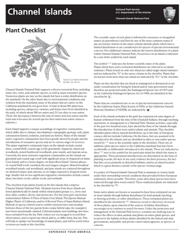 Plant Checklist Channel Islands