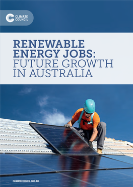 Renewable Energy Jobs: Future Growth in Australia