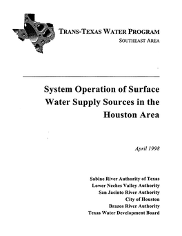 System Operation of Surface Water Supply Sources in the Houston Area