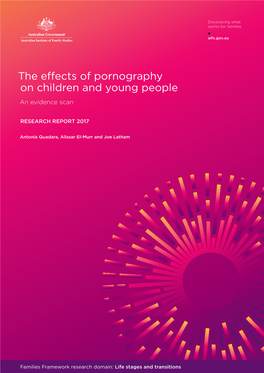 The Effects of Pornography on Children and Young People an Evidence Scan