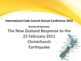 The New Zealand Response to the 22 February 2011 Christchurch Earthquake