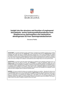 Serine Hydroxymethyltransferase from Streptococcus Thermophilus and Halohydrine Dehalogenase D2 from Gammaproteobacterium