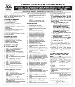 Bid Notice for Pre-Qualification of Works
