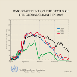 Wmo Statement on the Status of the Global Climate in 2003