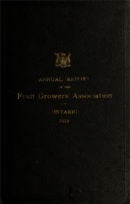 Annual Report of the Fruit Growers' Association of Ontario, 1918