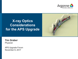 Advanced Photon Source Upgrade Project: X-Ray Optics