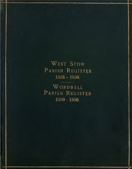 West Stow Parish Registers