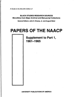 Papers of the Naacp