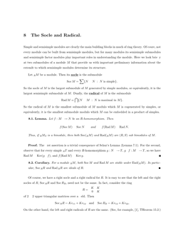 8 the Socle and Radical