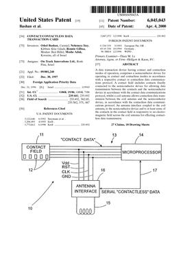 United States Patent (19) 11 Patent Number: 6,045,043 Bashan Et Al