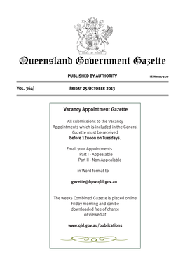 Queensland Government Gazette