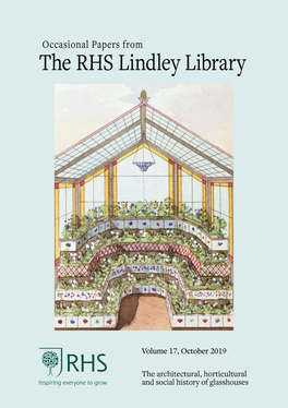 Occasional Papers from the RHS Lindley Library October 2019