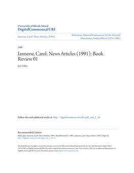 News Articles (1991): Book Review 01 Jack Miles