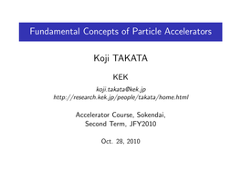 Fundamental Concepts of Particle Accelerators