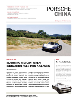 Porsche China Christophorus Joins the Recent 2010 Porsche & Jebsen Invitational