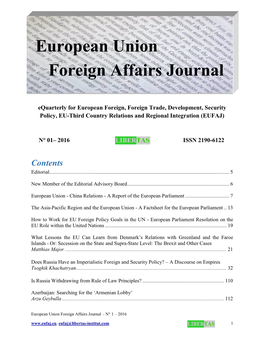 European Union Foreign Affairs Journal