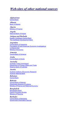 Web-Sites of Other National Sources