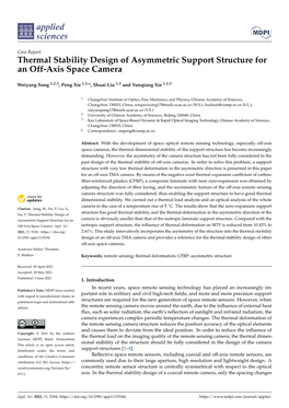 Thermal Stability Design of Asymmetric Support Structure for an Off-Axis Space Camera