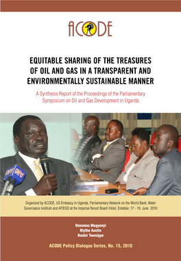 Equitable Sharing of the Treasures of Oil and Gas In