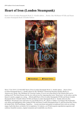 [Ebook Pdf] Heart of Iron (London Steampunk)