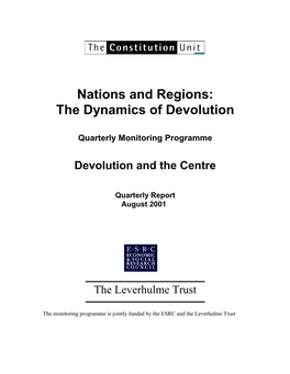 Devolution and the Centre