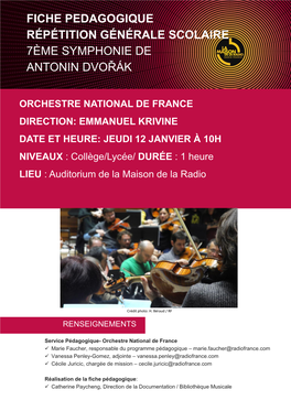 7Ème Symphonie D'antonin Dvořák