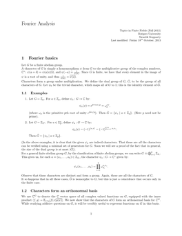 Fourier Analysis