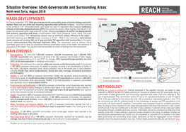 Situation Overview: Idleb Governorate and Surrounding Areas North-West Syria, August 2018