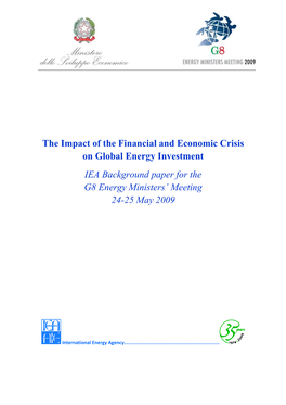 The Impact of the Financial and Economic Crisis on Energy Investment