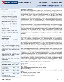 Aster DM Healthcare Limited