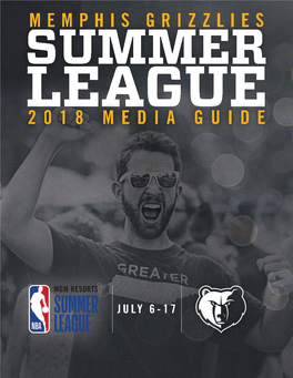 Memphis Grizzlies Nba Summer League 2018 Media Guide