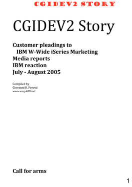CGIDEV2 Story CGIDEV2 Story