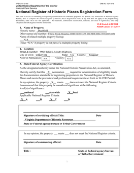 National Register of Historic Places Registration Form