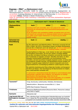 Express-PRA Diplocarpon Mali