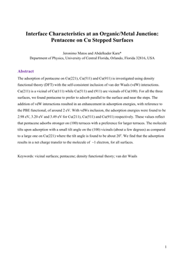 Pentacene on Cu Stepped Surfaces