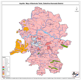 Aquifer Map of Bantvala Taluk, Dakshina Kannada District