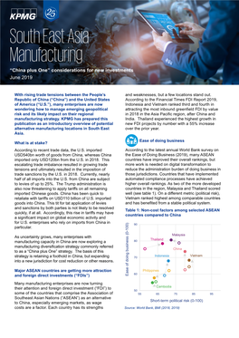 South East Asia Manufacturing