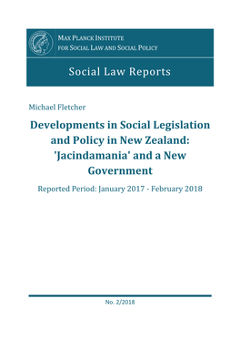 Social Law Reports No. 2/2018 © Max Planck Institute for Social Law and Social Policy, Munich 2018