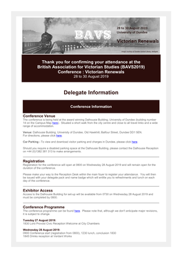 Delegate Information