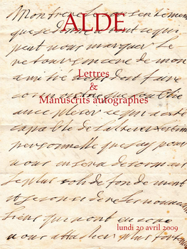 Lettres & Manuscrits Autographes